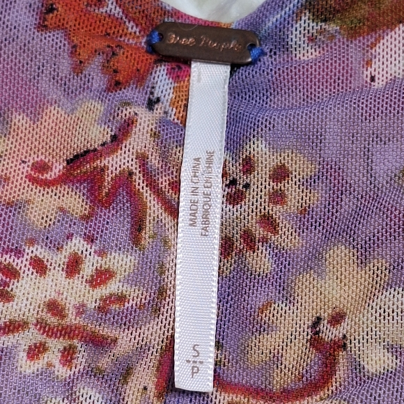 Free People Havana Blue Floral Print Sleeveless Surplice Top - Small - Picture 13 of 15